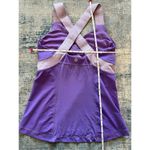 Lululemon  Push Your Limits Power Purple Micro Stripe Athletic Tank Top 6 Photo 3