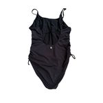 Hurley  Black White Logo Swimsuit One Piece Bathing Suit Size Large Photo 2