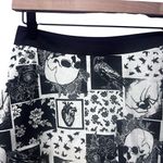 Thorn & Fable Gothic Patchwork MIDI Skirt Small Skull Raven Design Black Photo 3