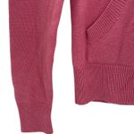 Banana Republic Cashmere Hoodie Pink Ribbed Pullover Pocket Luxury Sweater Sz XS Photo 3
