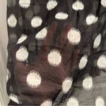 Talbots  Women’s Black Polka Dot Silk Swim Cover Up Size Small Photo 3