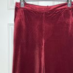 Traffic People Large Burgundy Corduroy Wide Leg Flare Pants Velvet 31" Inseam Red Photo 3
