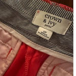 Crown & Ivy Women’s Crop Pants Size 2 Petite Pink Cotton Blend Casual Capri Photo 3