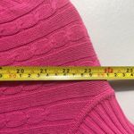 Ralph Lauren  vintage pink 100% cotton cable knit ribbed sweater Preppy Size L Photo 9