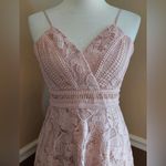 Anthropologie Champagne & Strawberry Blush Pink Lace Romantic Party Dress Photo 2