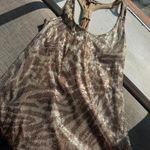 Almost Famous Sequin Animal Print Tank Top L Y2K Racerback Sparkly Glam Diva Photo 5