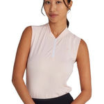 Bad Birdie Womens Golf Sleeveless Top Shirt Mock‎ Neck Peach XS Pink Photo 0