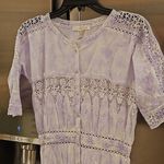 Love Shack Fancy ๐๐ Beth Midi Dress ~ Violet Splash Hand Dye XS NWT Photo 8