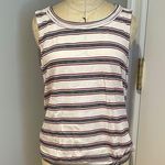 Max Studio Red, White and Blue Striped Tank Top Size Medium Photo 0