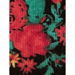 Karen Scott  90s Dark Floral Print Corduroy Pinafore Midi Dress S/M Photo 5