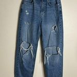 BDG  urban outfitters high rise baggy distressed denim jeans size 26 Photo 0