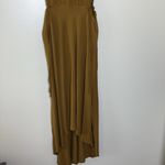 A New Day  Brown Midi Dress Lightweight Cutout asymmetrical Hem Tie Back Size M Photo 3