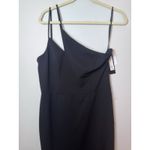 XScape  Dress Gown Womens Size 14 Black One Shoulder Stretch NWT $249 Photo 10