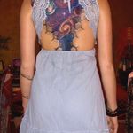Open Back Laced Mini Dress Blue Photo 1