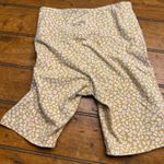 Billabong Leopard Print Bike Shorts Women's S P Gold White Pink Athletic Photo 2