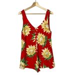 Show Me Your Mumu  Ellie Red Sunflower Fields Romper S Photo 1
