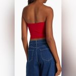 Susana Monaco NEW  Essential Crop Tube Top Red Size XL Photo 2