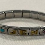 Italian Charm Bracelet Jen Friends Silver and Gold Friendship Bracelet Photo 0