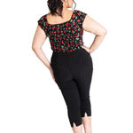 Hell Bunny  Tina Retro Rockabilly Pinup Capri / Cigarette Pants NWT size 4X plus Photo 1