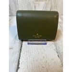 Kate Spade NWT Kayla Pebbled Leather Small Wallet Olive Green Photo 1