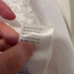 Buttons Anthropologie Pilcro White Long Sleeve Ruffle Button Down Linen Blend Shirt XXS Photo 3