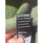 BDG Green Ribbed Cropped Pullover Sweater Snap Collar Raw Hem Size S Photo 6