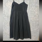 H&M Woman Size Large Linen Blend Black Sleeveless Modest Modi Dress Photo 2