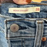 Levi's  Womens Size 28x28 Wedgie Straight Button Fly Medium Wash Denim Photo 6