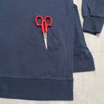 Cuyana Sweatshirt Womens XS Blue Asymmetric Tunic Longline Pockets Cozy Casual Photo 5