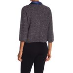 Elie Tahari Visna leather collar sweater blazer Photo 3