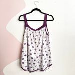 Vintage Purple Strawberry Babydoll Top Coquette Fairycore Soft Girl Large White Photo 1