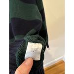 Brandy Melville Navy Green Striped Crewneck Cotton Sweater Photo 2