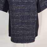  Metallic Navy Tweed Top Size Small NWOT Ava Dressy Tweed Blouse Photo 2