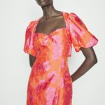 ZARA  dress mini puff wide sleeve cut out hot Pink Floral wedding summer vacation Photo 6