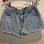 Levi's  Women's Light Blue Jean Shorts with Frayed Hem Photo 0