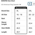 BONITEE Red American Flag Sweater V Photo 9