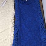 B30 Bundle Of 2 Lacey Ruched Dresses Stretchy Blue Ivory/Cream Size Medium Photo 0