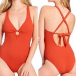 Kona Sol  Ribbed‎ One Piece Swimsuit Size XL Photo 1