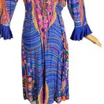 Vintage 1960s Playsuit Romper Size Large Blue Photo 8