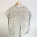 Universal Threads UNIVERSAL THREAD | Gray Knit Sweater Vest OS One Size Sleeveless Drawstring Tie Photo 7