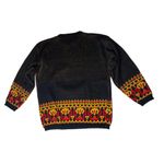 Chateau NEW Vtg  Womens Sweater 80s Black Red Yellow Parrot Bird 3/4 Sleeves Sz M Photo 4