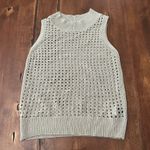 DAZY Tan Open Knit High Neck Sleeveless Top Size M Photo 0