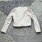 Le lis Collection Faux Suede Star Moto Jacket Cream Small Photo 5
