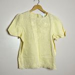 Nordstrom CLEARANCE! Pale Yellow Signature Eyelet Top Size S EUC Photo 2