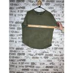 Aerie  | women olive green short sleeve shirt distressed Photo 3