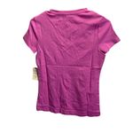 st. john's bay  Essential V-Neck XS Super Pink Cotton Tee Shirt Photo 3