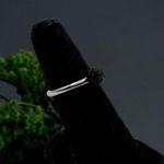 Sterling Silver Trendy Women's Ring With Black Cluster Accents in Size 8 Photo 6