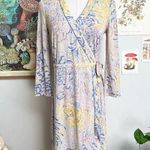 BCBGMAXAZRIA Pastel Spring Wrap Midi Dress size Small Photo 0