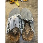 Free People Damon Cozy Mule Gray Suede Slate Faux Fur Size 10/11 See Measutement Photo 5