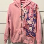 Disney Vintage  Minnie Pink Zip Up Hooded Sweatshirt Photo 1